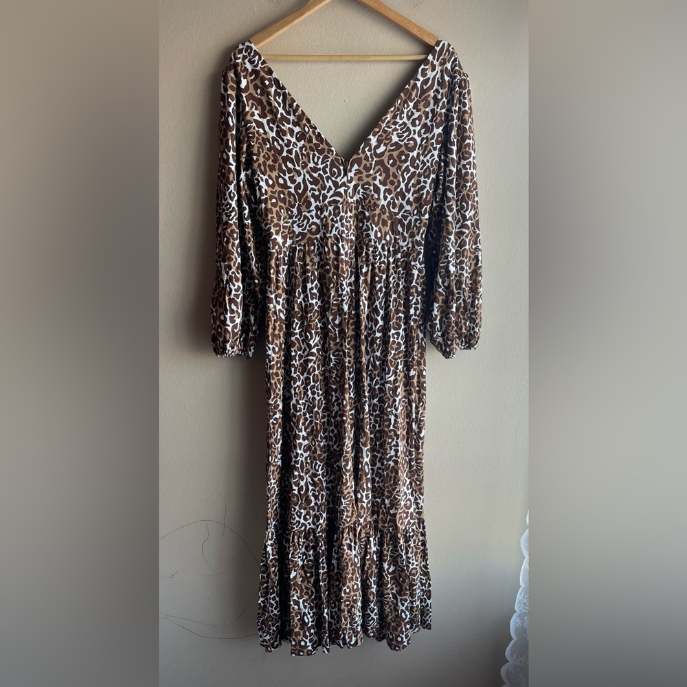New Lilly Pulitzer Ivette 3/4 Sleeve Maxi Dress Chocolate My Favorite Spot 8 - Picture 8 of 15